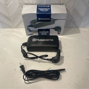 OEM Husqvarna AB Battery Charger QC80 100-240v / 100W. Genuine Original 36v / 2A